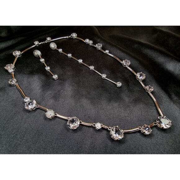 Rare Find Authentic SWAROVSKI Round Crystals Jewelry Set - Picture 1 of 5
